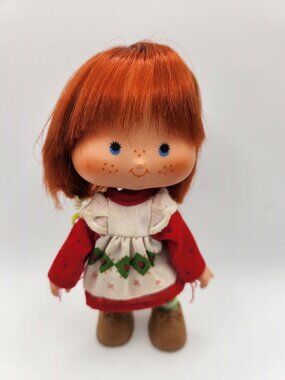 Vintage Kenner Strawberry Shortcake Doll No Hat Red Dress Apron Shoes AGC 1979